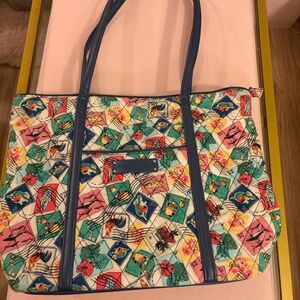 Colorful Patterned Vera Bradley Tote Bag